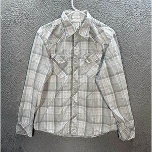 BKE Buckle Shirt Adult Large Multicolor Plaid Slim Fit Western Workwear Rodeo